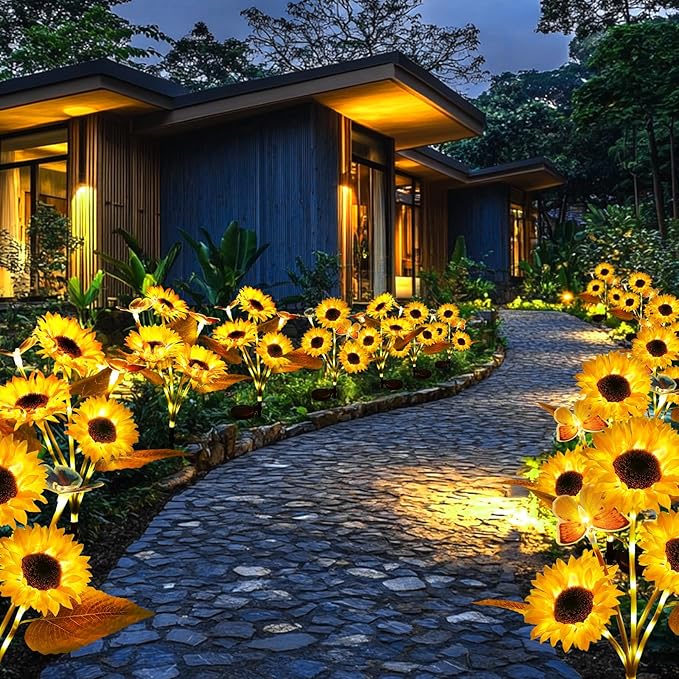 š»Mother's Day Sale 50% OFF- šSolar LED Sunflower Garden Lights-29.6inch/74cm
