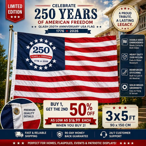 🔥🔥250th Anniversary USA Commemorative Flag (3x5 Ft),Double-Sided Embroidered（V2.0）