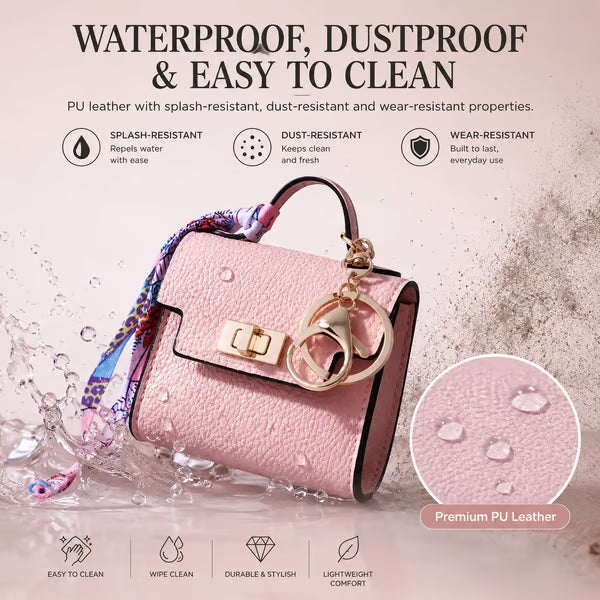 🔥Last Day Only $10.99👜Mini Square Bag Pendant Keychain- High Quality Leather with Colorful Strap, Cute Car Keychain & Bag Charm Accessory