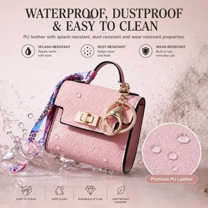 🔥Last Day Only $10.99👜Mini Square Bag Pendant Keychain- High Quality Leather with Colorful Strap, Cute Car Keychain & Bag Charm Accessory