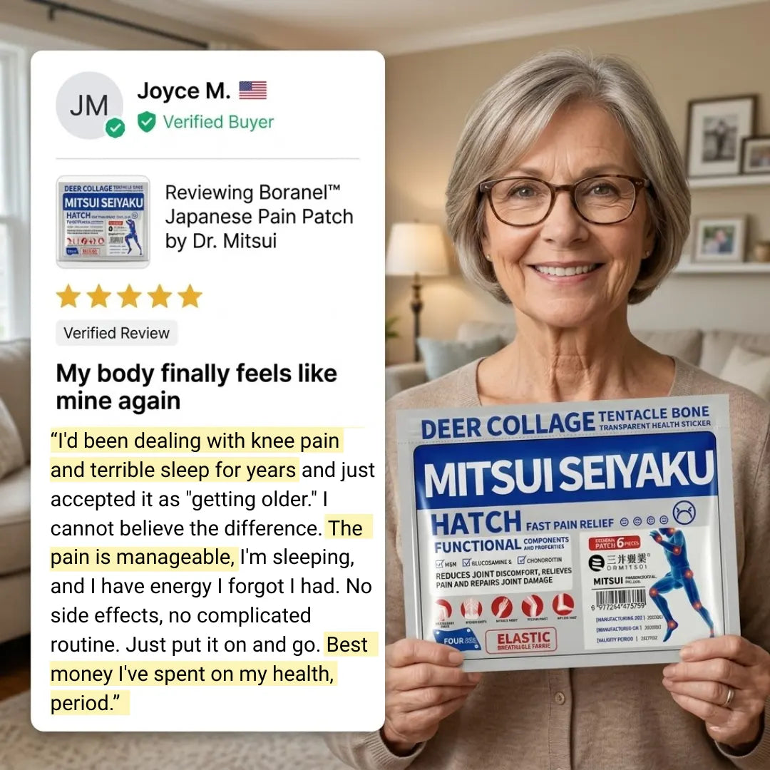 Boranel™ Japanese Pain Patch by Dr. Mitsui - Fast-Acting Relief for Back, Knees, Neck & Joints