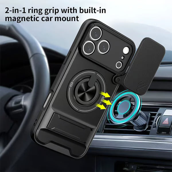 📱🛡️Mecha Push Window Magnetic Case for iPhone – Military Grade Shockproof Cover
