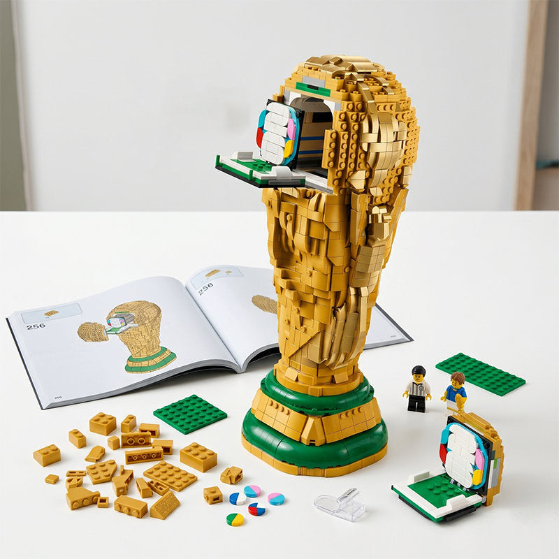 🎉We Are the Champions! World Cup Trophy Building Blocks — Bring the Glory Home