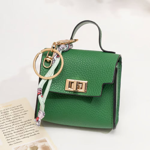 🔥Last Day Only $10.99👜Mini Square Bag Pendant Keychain- High Quality Leather with Colorful Strap, Cute Car Keychain & Bag Charm Accessory