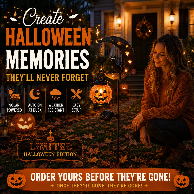 🎃 Halloween Early Bird Sale | 69% OFF Pumpkin Moon Garden Stake Light