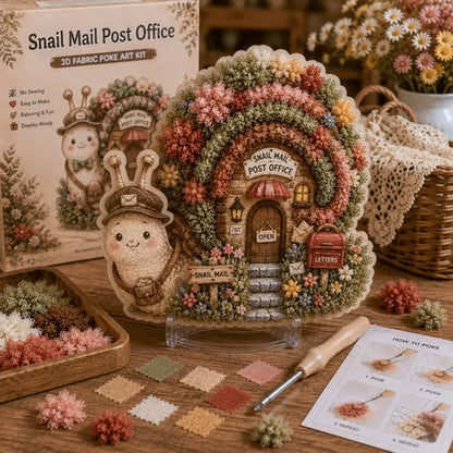 LAST DAY 50% OFF - 🏡 Whimsical Village 3D Fabric Poke Art Kit, No-Sew Beginner DIY Craft, Screen-Free Relaxing Handmade Desktop Decoration & Family Bonding Activity Gift