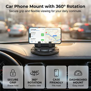 📱2-in-1 car phone holder + parking number plate – 360° rotation, fits heavy-duty cases. 50K+ sold! 🚗✨