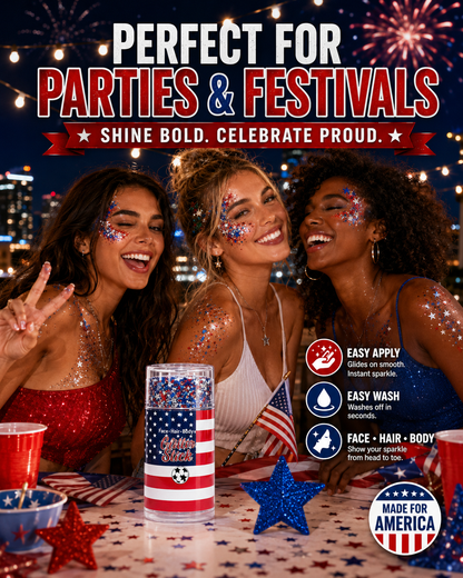 4th of July Glitter Stick | Face Hair & Body Sparkle