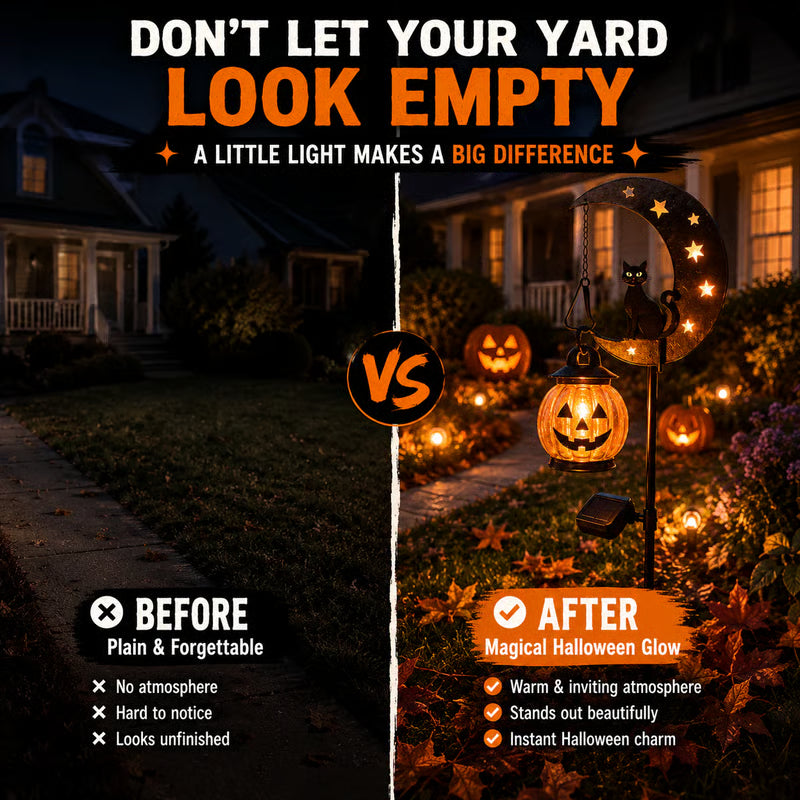 🎃 Halloween Early Bird Sale | 69% OFF Pumpkin Moon Garden Stake Light