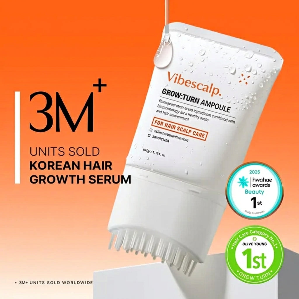 Vibescalp Growturn Hair Growth Serum with Built in Brush for Hair Growth & Thickening