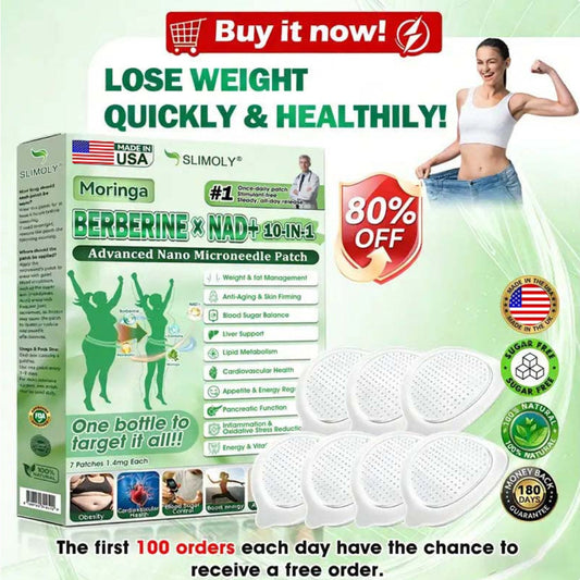 Official Store | Liveon® Moringa. Berberine x NAD+10-in-1 Advanced Nano Microneedle Patch CA Just once a day, visible changes in 7 days) For obesity, loose skin,diabetes, sleep apnea, joint issues, and more