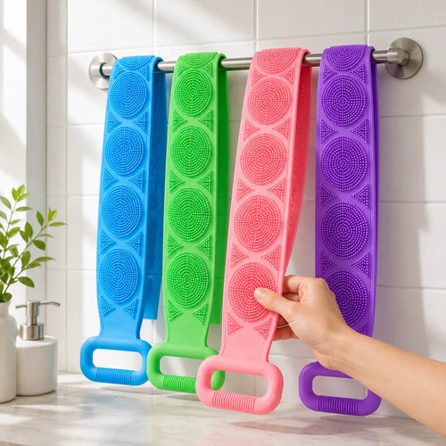 🔥LAST DAY 49% OFF - 🚿 Double-Sided Silicone Back Scrubber with Handles