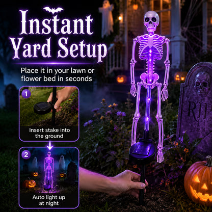 🔥HOT SALE🔥💀 Solar Skeleton Yard Stake