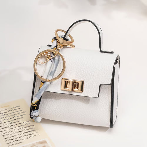 🔥Last Day Only $10.99👜Mini Square Bag Pendant Keychain- High Quality Leather with Colorful Strap, Cute Car Keychain & Bag Charm Accessory
