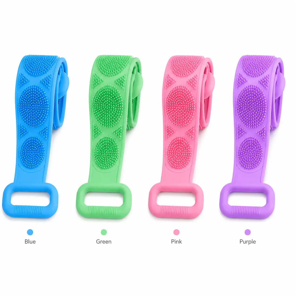 🔥LAST DAY 49% OFF - 🚿 Double-Sided Silicone Back Scrubber with Handles