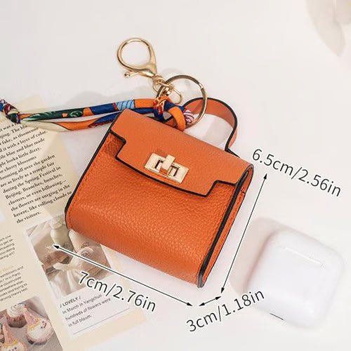 🔥Last Day Only $10.99👜Mini Square Bag Pendant Keychain- High Quality Leather with Colorful Strap, Cute Car Keychain & Bag Charm Accessory