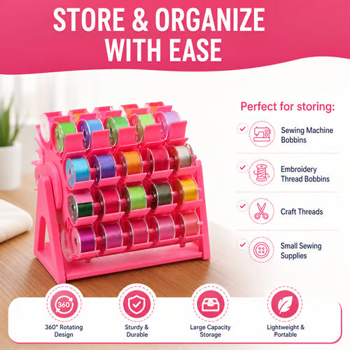 🔥Last Day 50% OFF - 🧵Rotating Bobbin Thread Organizer