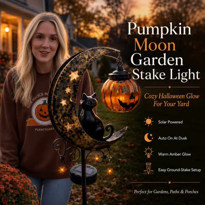 🎃 Halloween Early Bird Sale | 69% OFF Pumpkin Moon Garden Stake Light